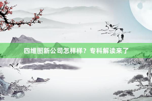 四维图新公司怎样样？专科解读来了