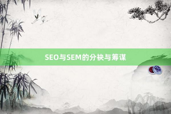 SEO与SEM的分袂与筹谋